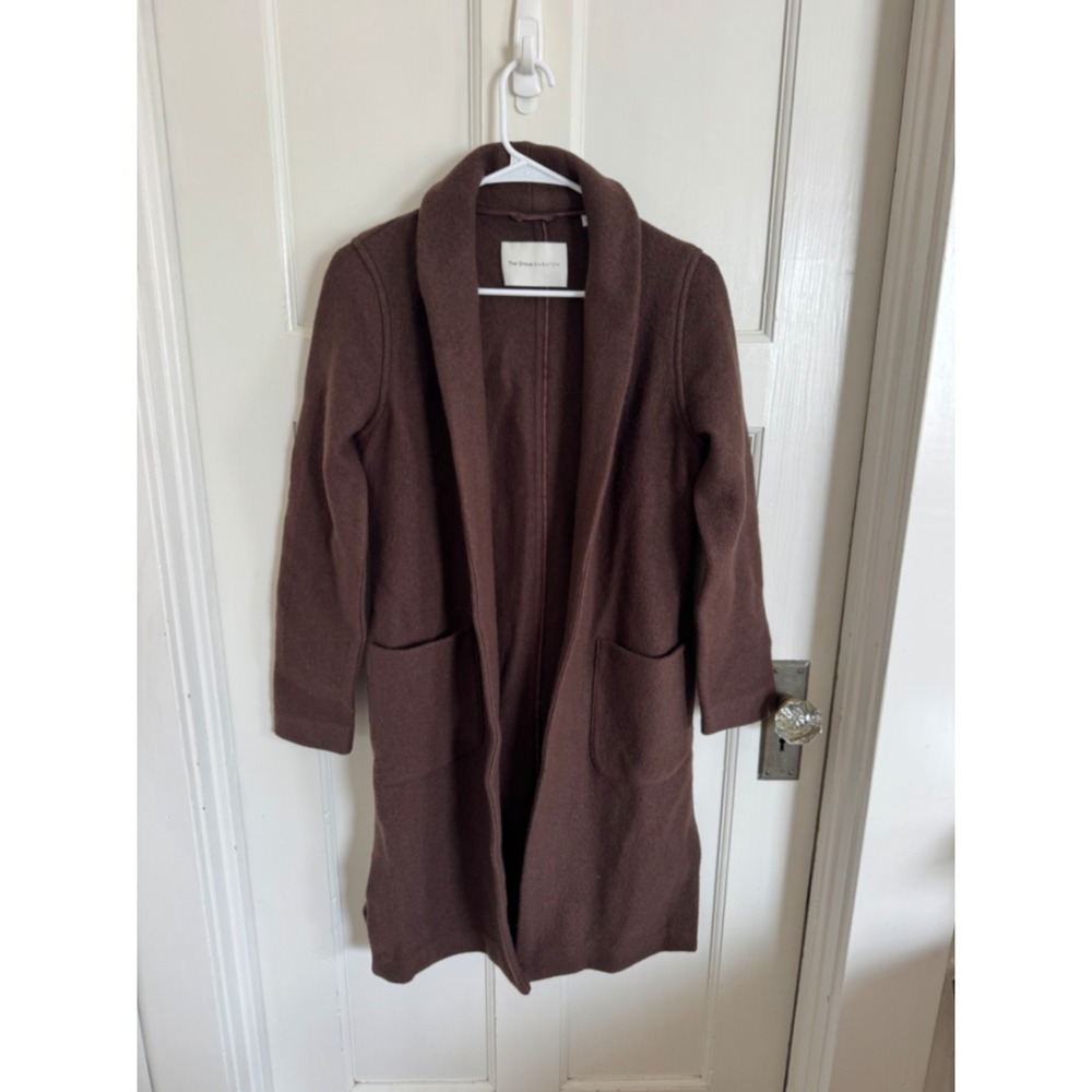 Babaton The Group brown merino wool coat size xs